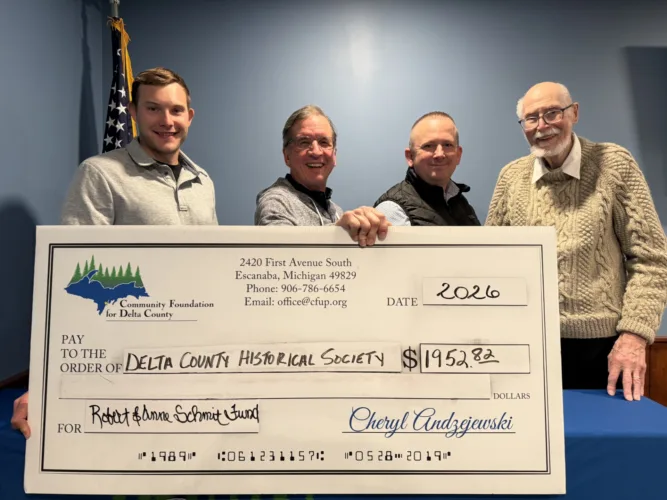 Over $1900 awarded to Delta County Historical Society in Escanaba